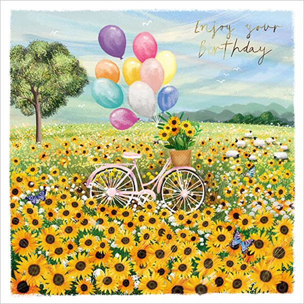 Foil Card-Sunflower Bicycle