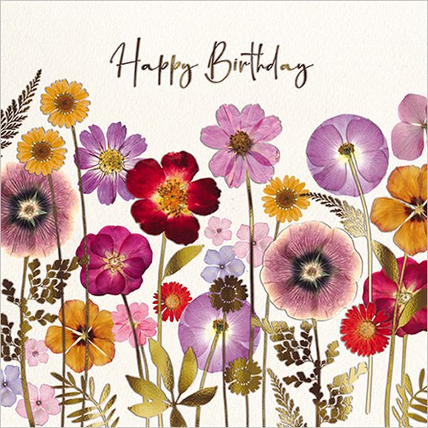 Embossed Card-Flower Meadow