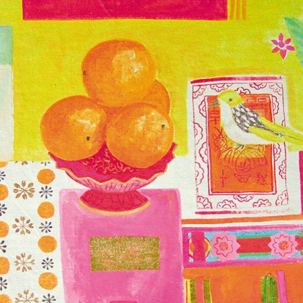 Card-Hong Kong, Oranges and Bird