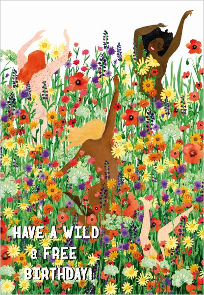 Card-Wild Birthday Flowerfield