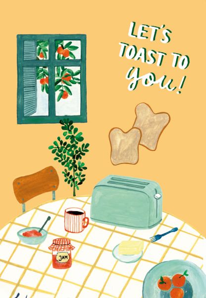 Card-Let's Toast To You
