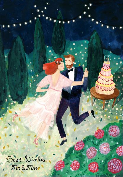 Card-Wedding Dance Couple