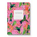 Kaleido A5 Textured Soft Cover Notebook-Marble Hummingbirds  