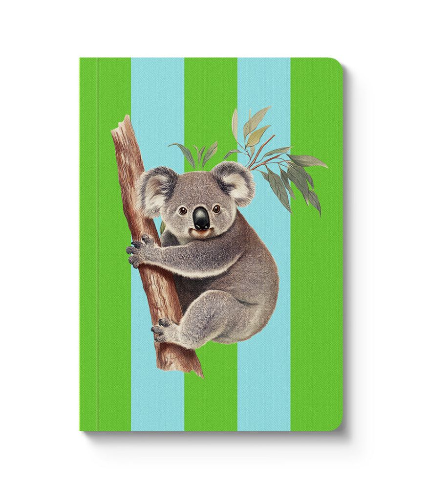 Kaleido A6 Textured Soft Cover Notebook-Striped Koala  
