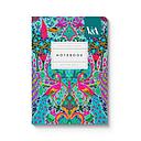 V&A A6 Textured Soft Cover Notebook-Neon Floral Peacock  