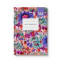 V&A A6 Textured Soft Cover Notebook-Neon Floral Coral Jungle  