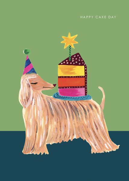 Card-Afghan and Cake