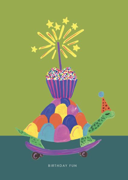 Card-Tortoise and Cup Cake