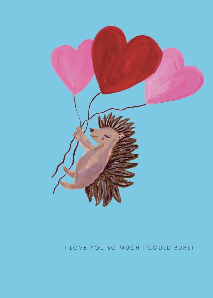 Card-Hedgehog Balloons