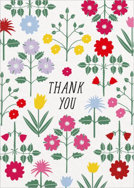 Card-Floral Pattern Thank You