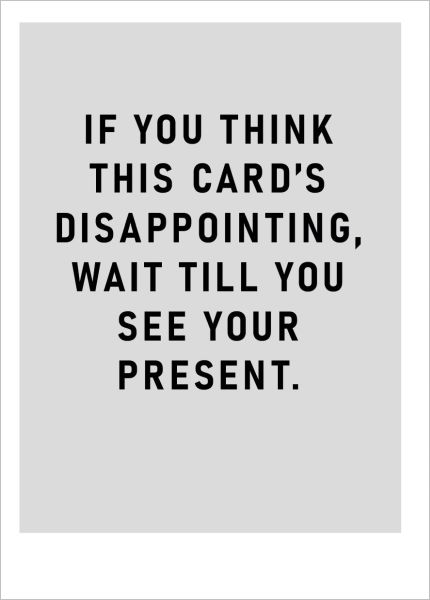 Card-Disappointing