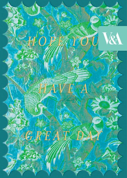 Foil Card-Turquoise Birds Of Paradise
