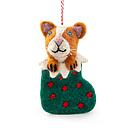 Charity Decoration-Felt Cat Ginger Stocking