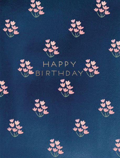 Foil Card-Dainty Print Birthday