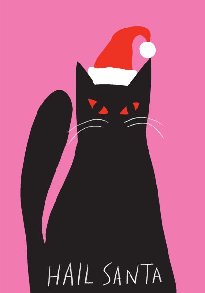 Card-Hail Santa