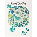 Laser Cut Card-Birds In Foliage