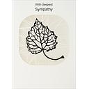 Laser Cut Card-Sympathy Black Leaf