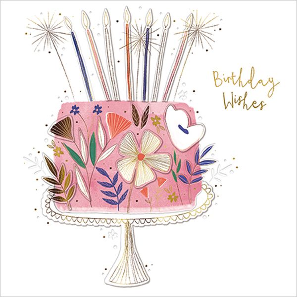 Embossed Card-Birthday Cake