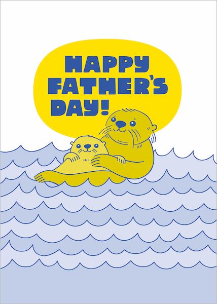 Card-Father's Day Otters