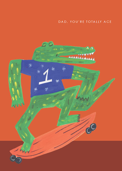 Card-Croc On Skateboard