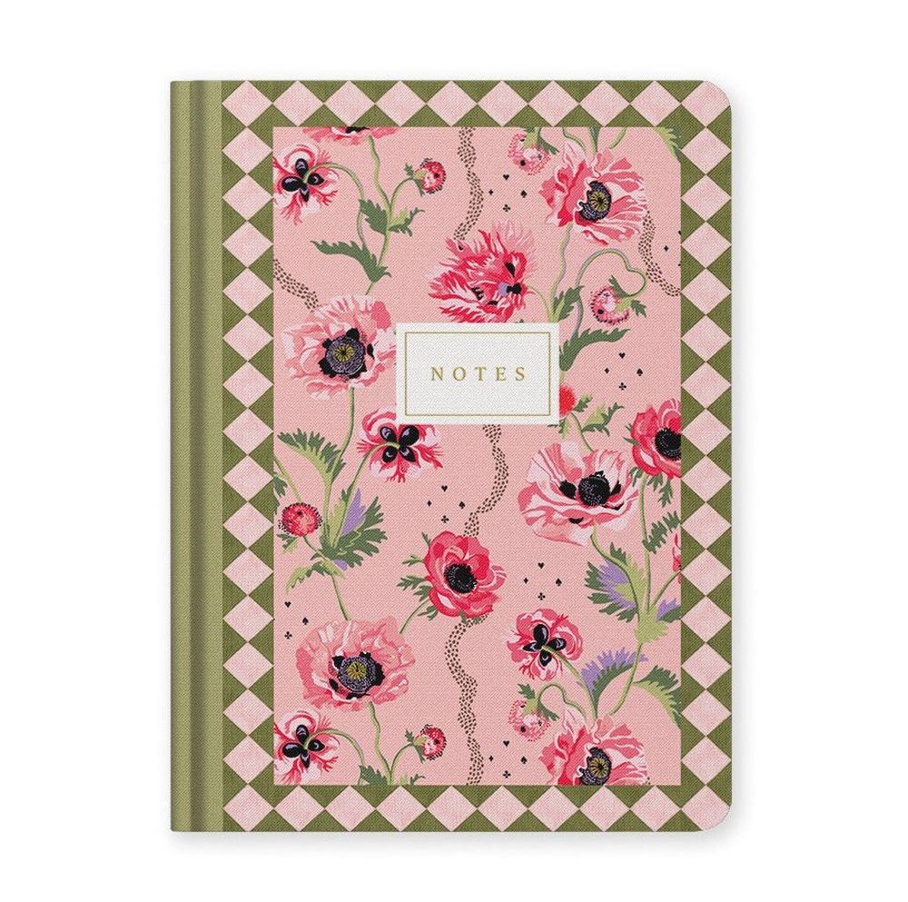 Cath Kidston B6 Premium Hard Cover Notebook-Pink Poppies