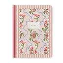 Cath Kidston B6 Premium Hard Cover Notebook-Rose Flutter Stripe