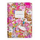 V&A A5 Premium Hard Cover Notebook-Neon Floral Peacock Floral