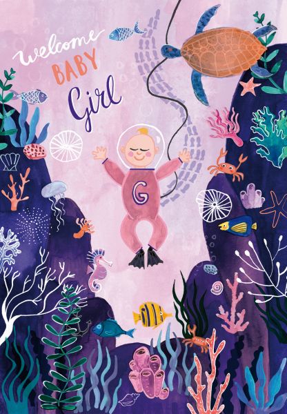 Card-Baby Girl Ocean