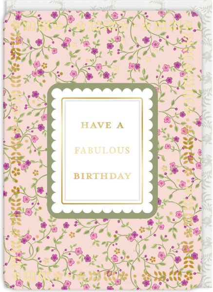 Laura Ashley Foil Card-Blencow Sprig