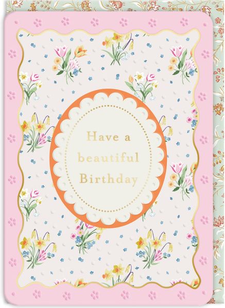 Laura Ashley Foil Card-Spring Posies