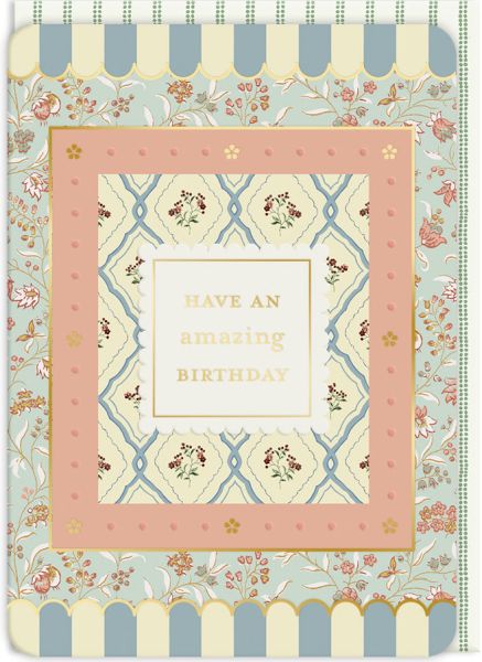 Laura Ashley Foil Card-Pinfold Trellis