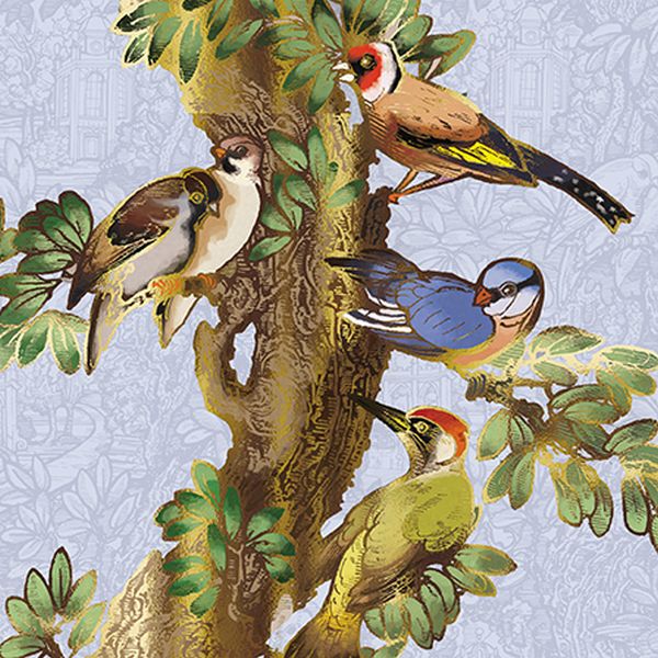 Embossed Card-Birdworld