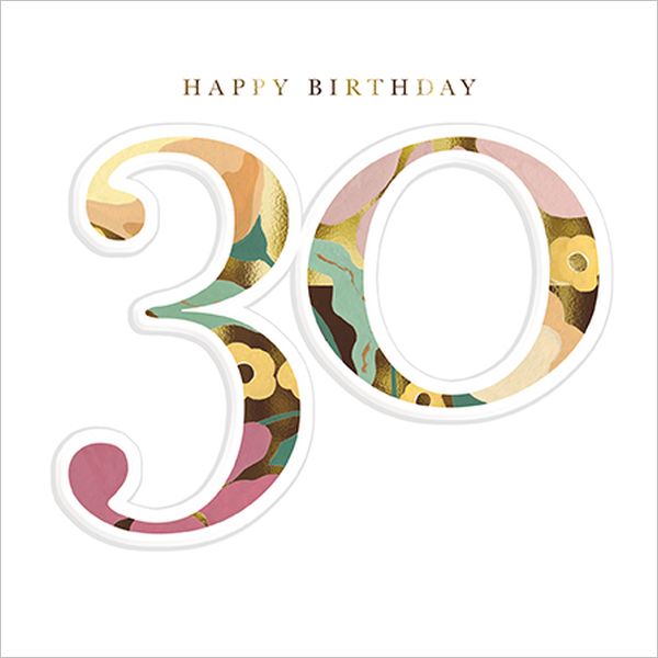Embossed Card-Happy Birthday 30