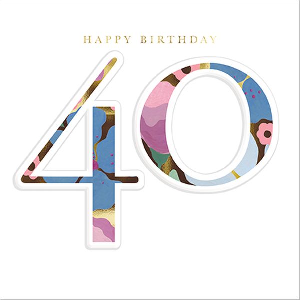 Embossed Card-Happy Birthday 40