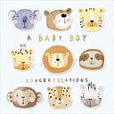 Embossed Card-Baby Boy Congratulations
