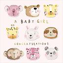 Embossed Card-Baby Girl Congratulations
