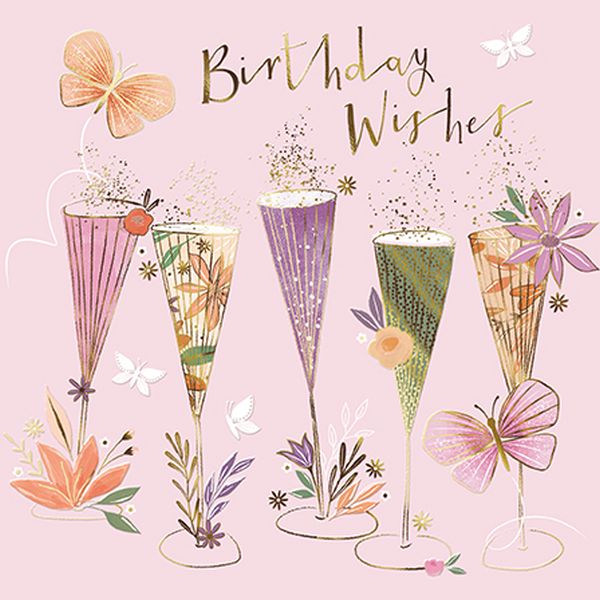 Embossed Card-Happy Birthday Glasses