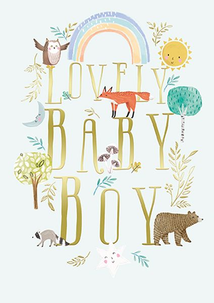 Foil Card-Lovely Baby Boy