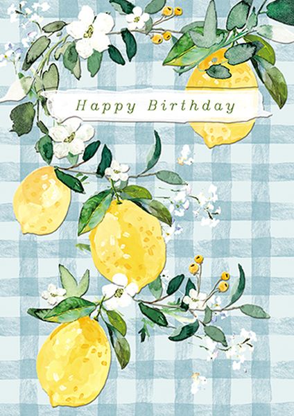 Embossed-Gingham Lemons