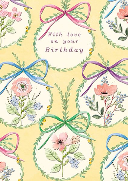 Embossed-Bows & Laurel