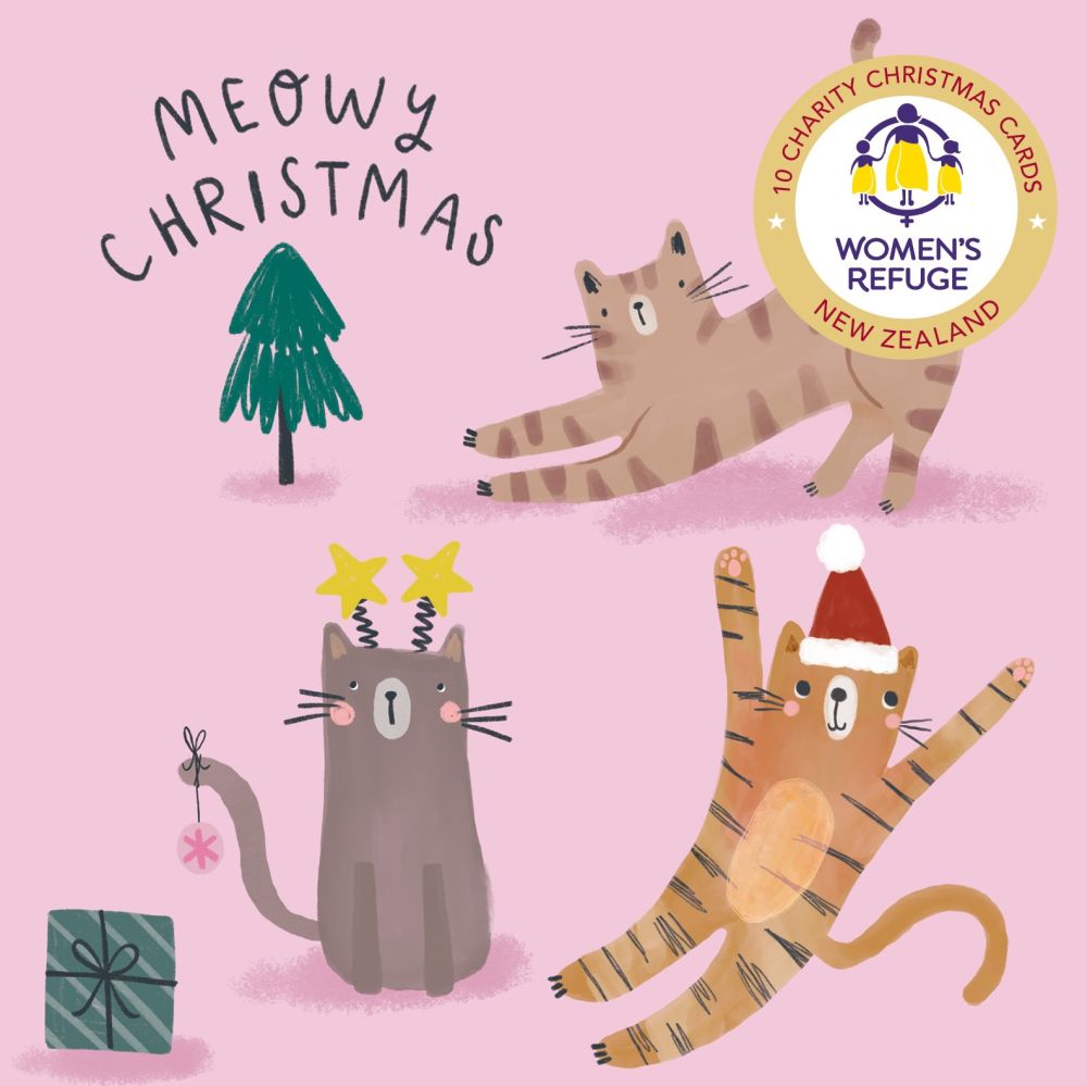 Christmas Card Wallet-Women's Refuge-Meowry Christmas