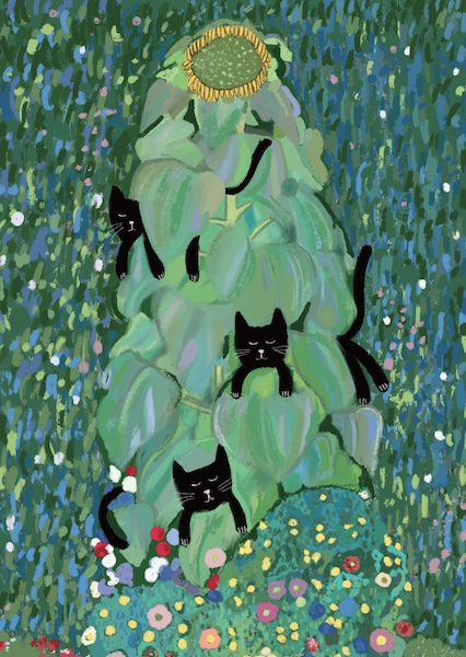 Card-Klimt Sunflower