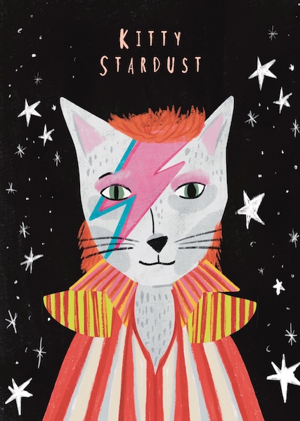Card-Kitty Stardust Stripes