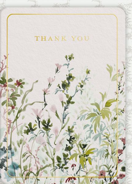 Laura Ashley Foil Card-Pointon Fields Thank You