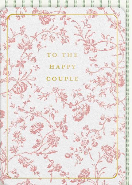 Laura Ashley Foil Card-Aria Blush Happy Couple
