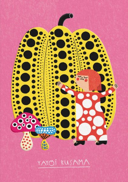 Embossed Card-Yayoi Kusama