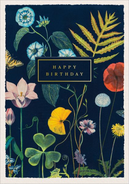 Foil Card-Birthday Poppies