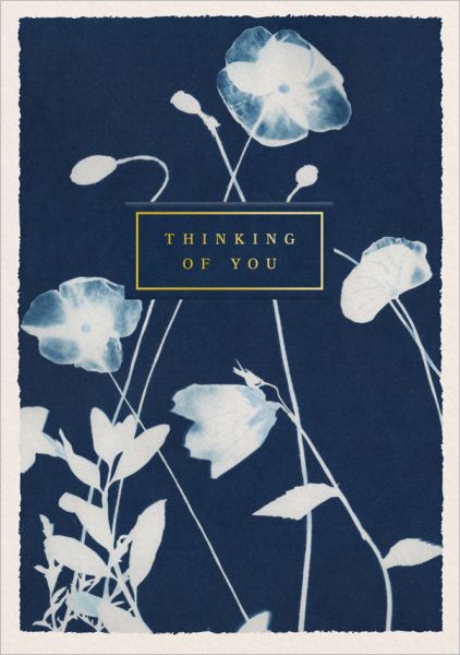 Foil Card-Thinking Of You Botanical