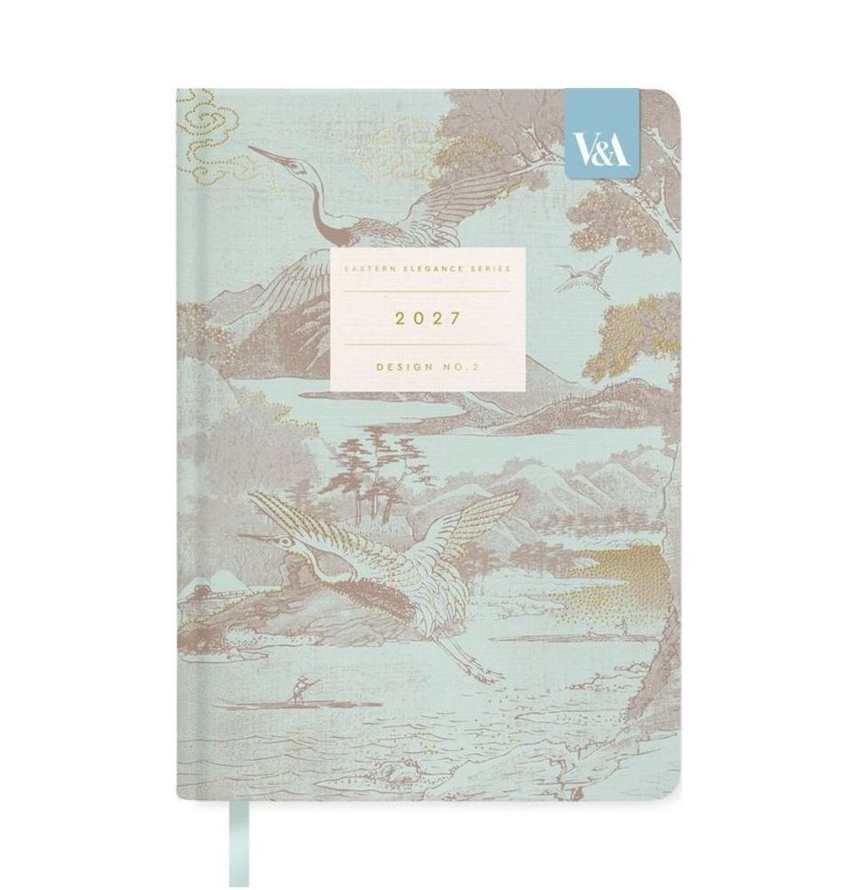 V&A A5 Hard Cover Diary-Flying Cranes