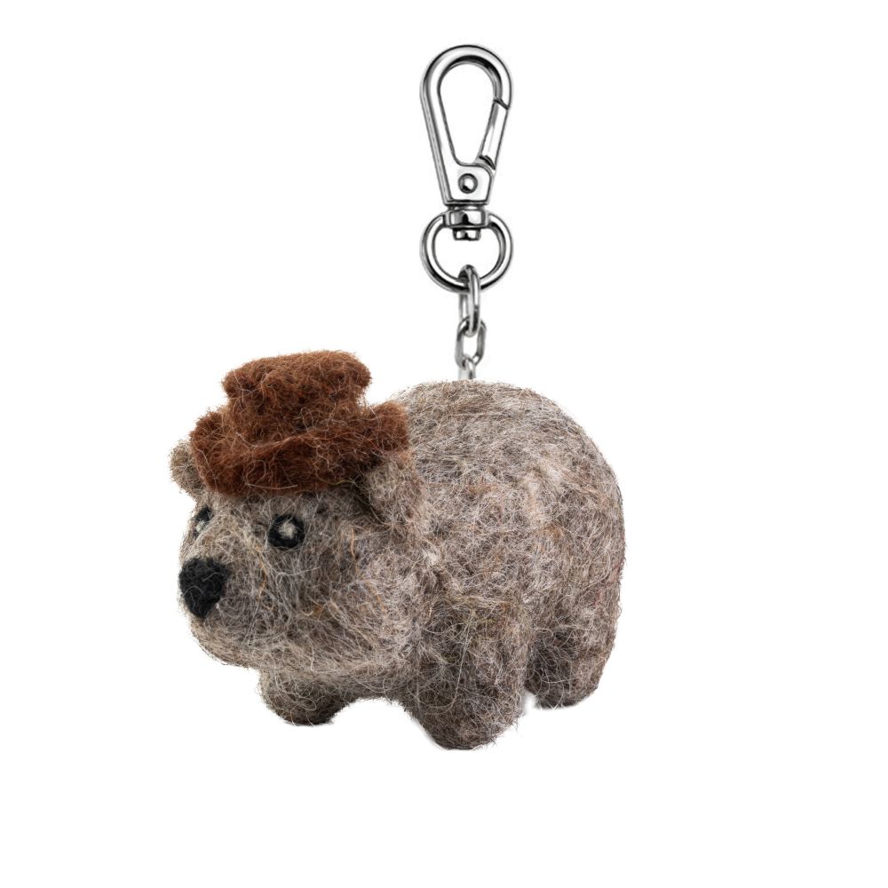 Key Chain-Felt Wombat